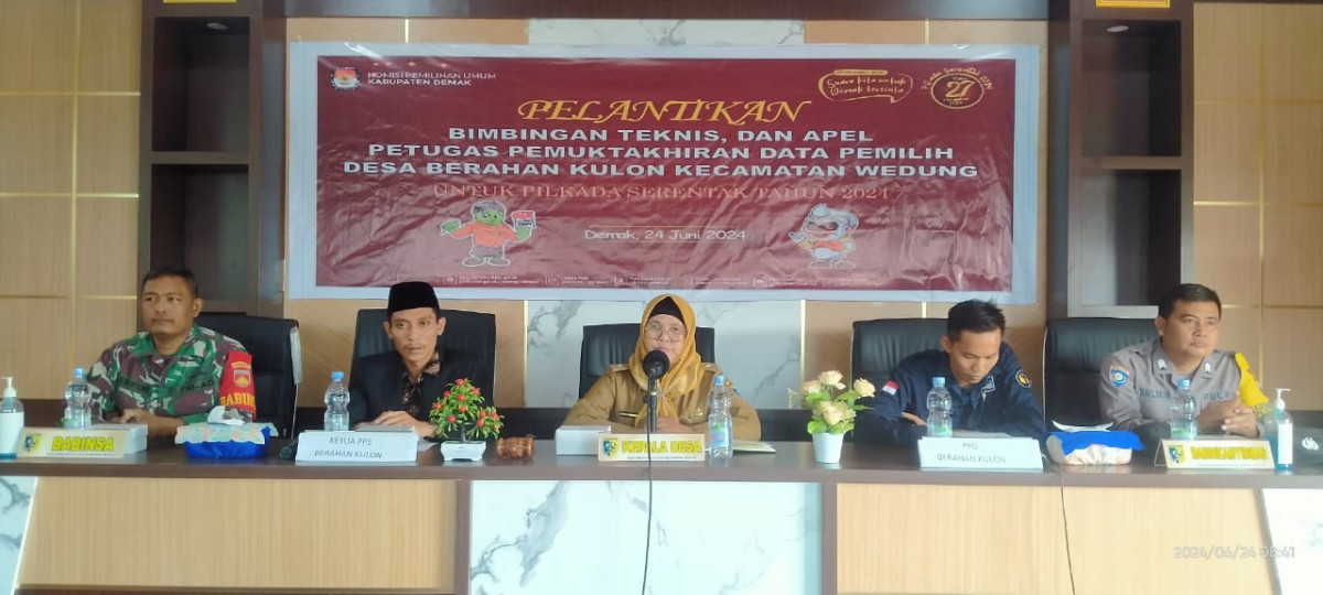PELANTIKAN PETUGAS PANTARLIS DESA BERAHAN KULON