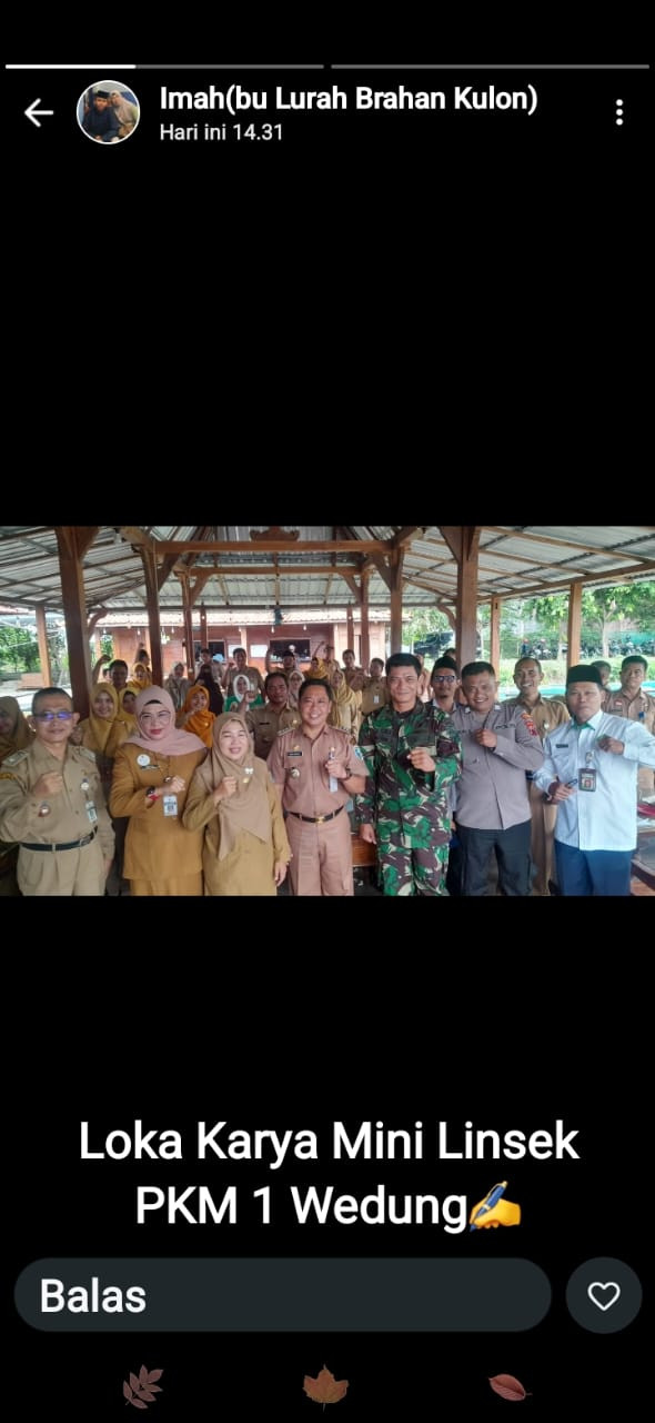 Loka karya mini linsek pkm 1 wedung