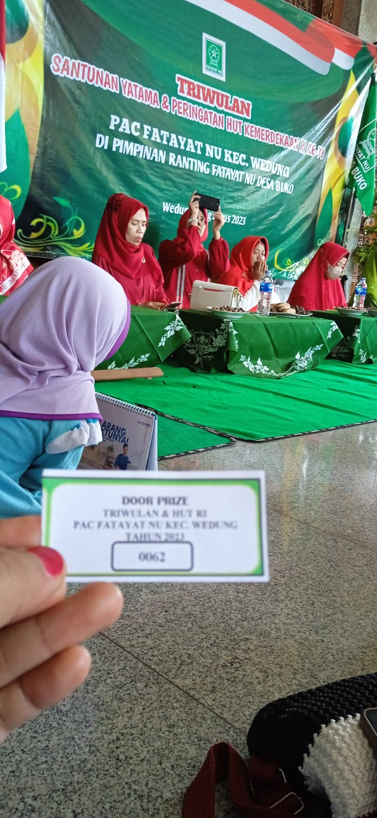 Triwulan fatayat,santunan yatama dan peringatan HUT RI ke 78 di Buko8