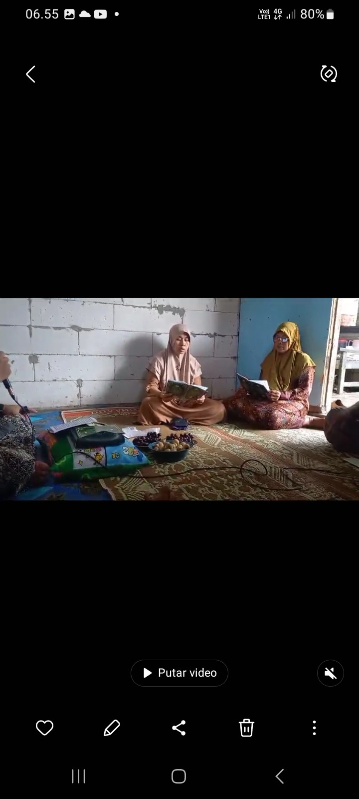 khotmil qur'an di rumah warga yg meninggal 100 harinya