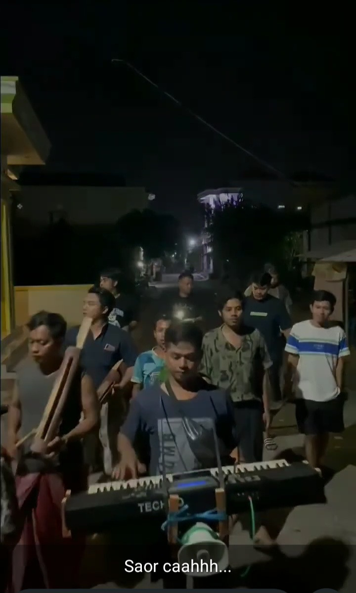 tongtek/ kotekan di mln bulan Ramadhan desa jetak