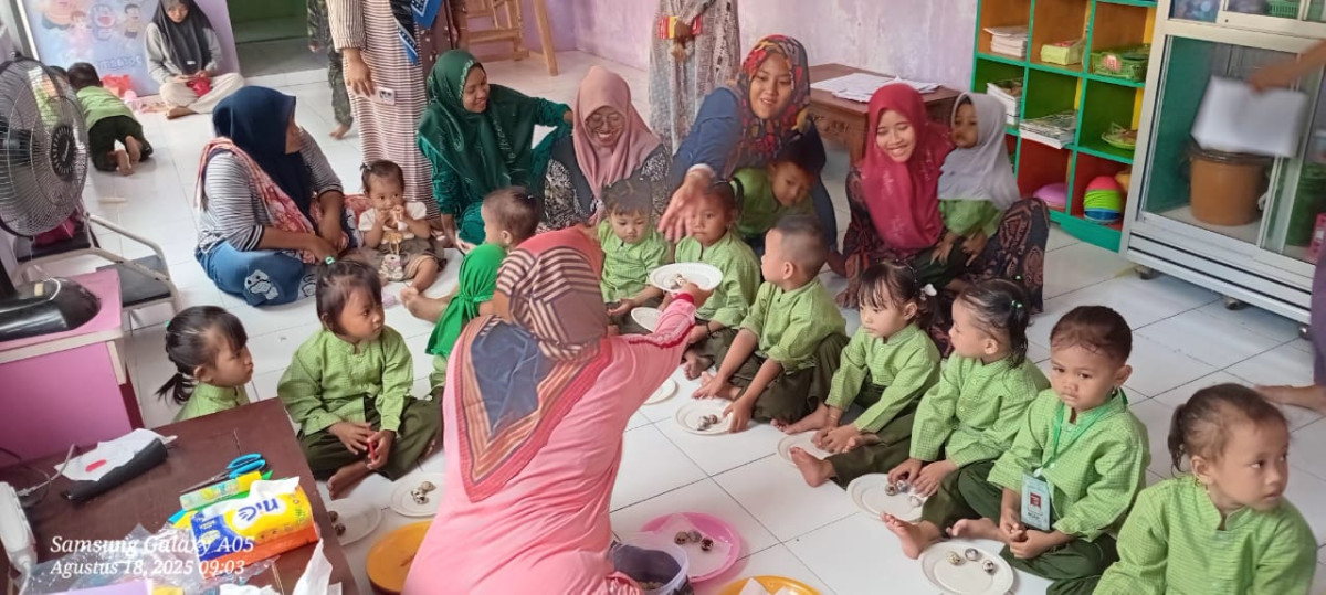 lomba mengupas telur puyuh anak paud