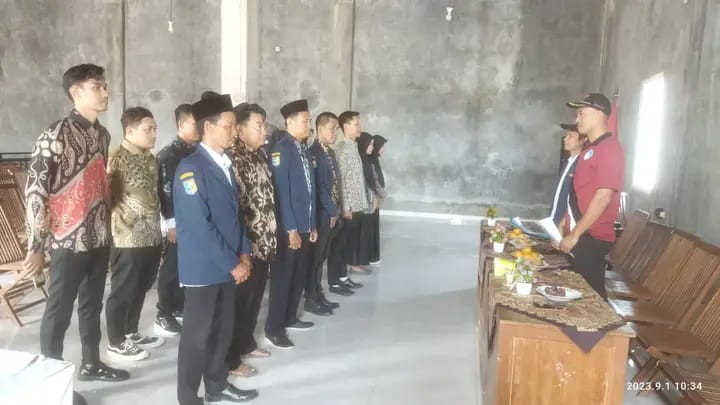 Pembacaan Ikrar sumpah karang Taruna Desa Kedungmutih