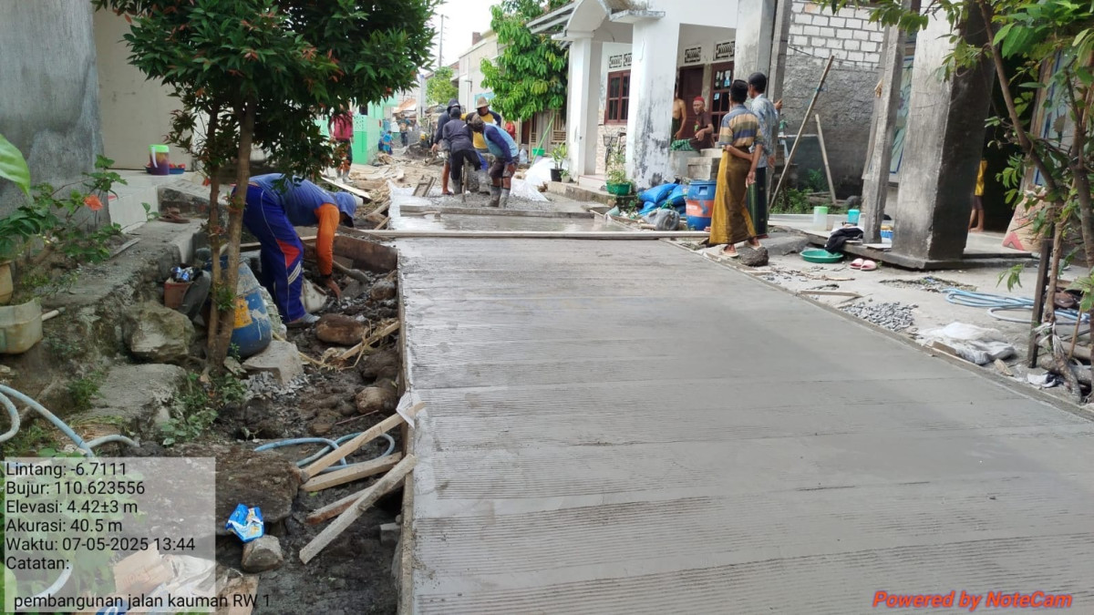 PEMBANGUNAN JALAN KAUMAN RW 1