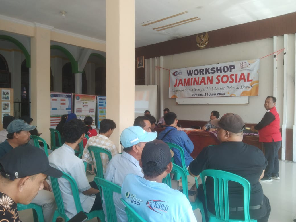 Workshop Jaminan sosial dari Federasi serikat Buruh Niaga Kabupaten Brebes