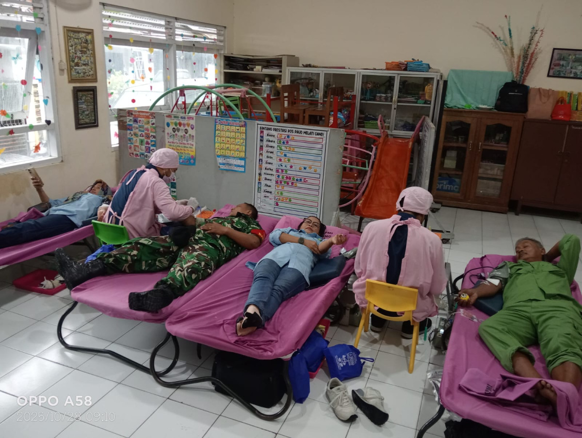 Donor. Darah    selasa. 28 oktober 2025  selasa tempat balai RW 04