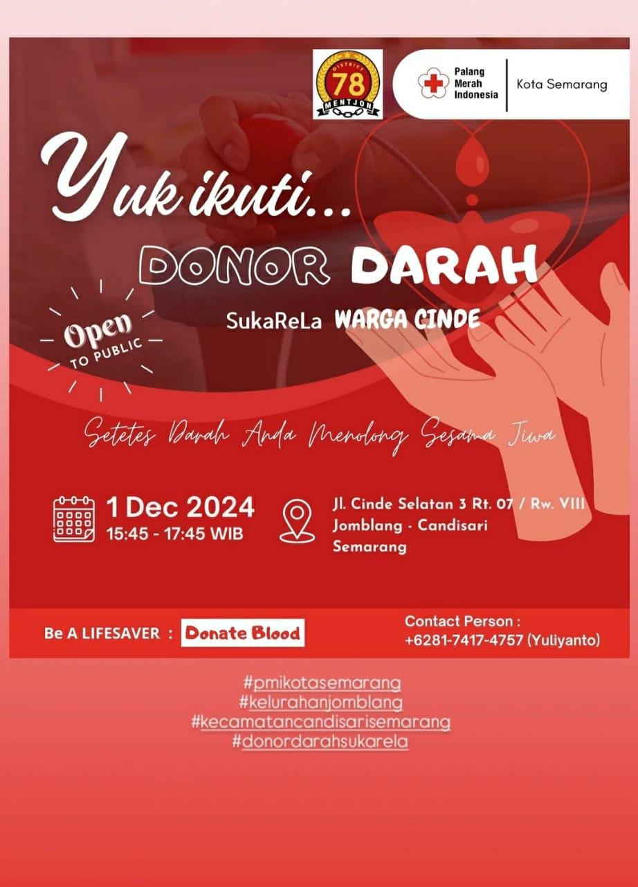 DONOR DARAH WARGA CINDE
