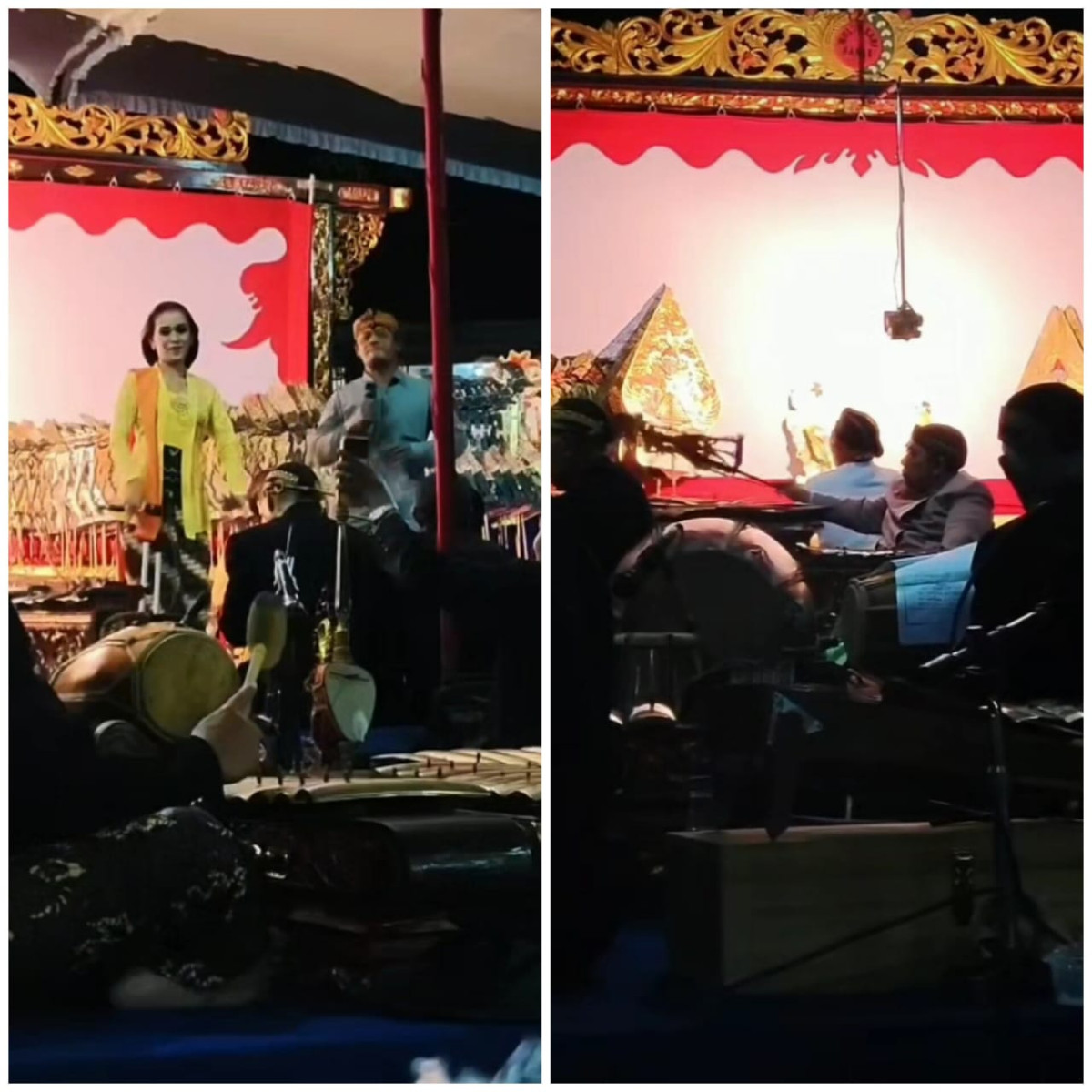 Pagelaran wayang di Bunderan Cinde