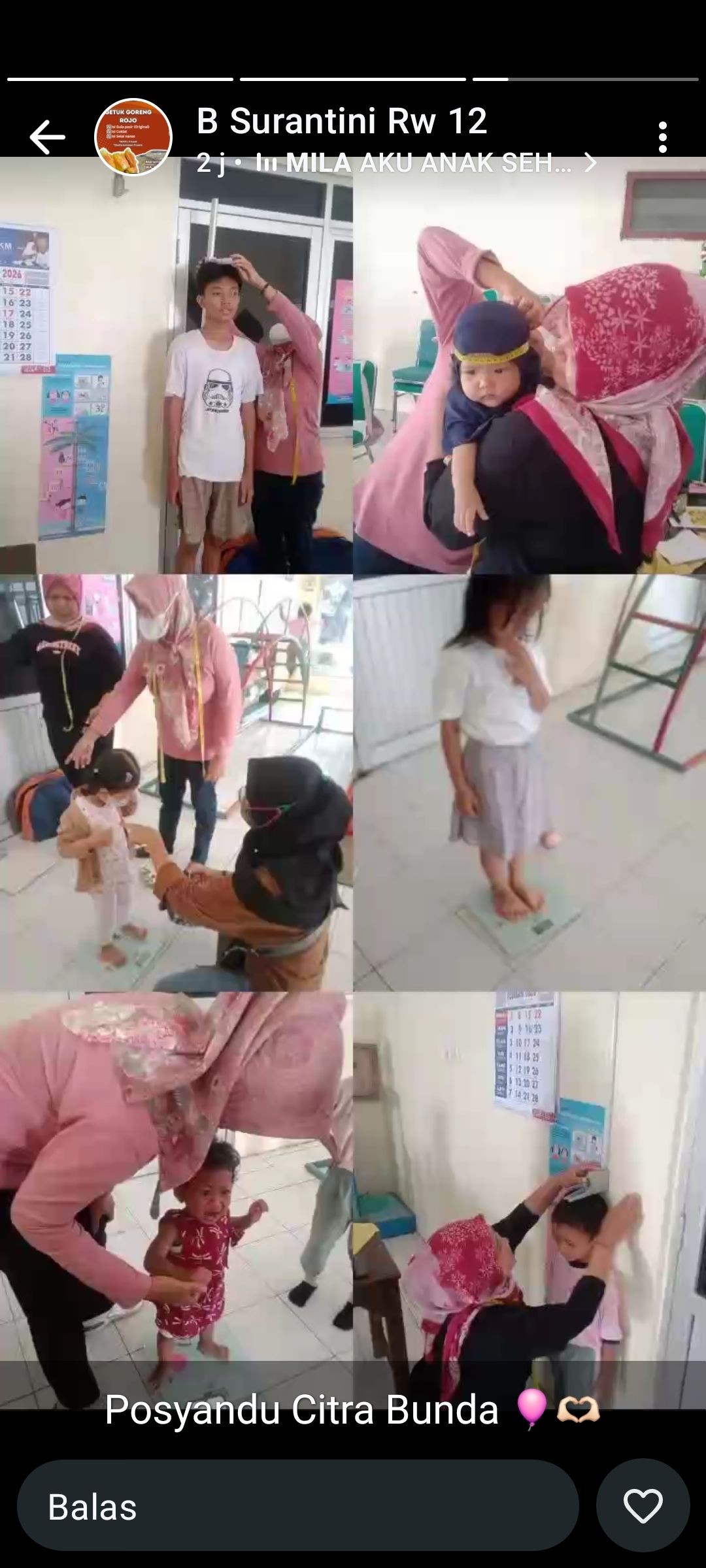 Kegiatan Posyandu Citra Bunda RW 12 Jomblang