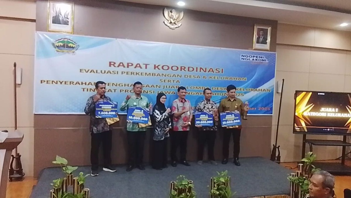 Penghargaan Juara 3 Lomba Kelurahan Tingkat Provinsi Jateng 2025