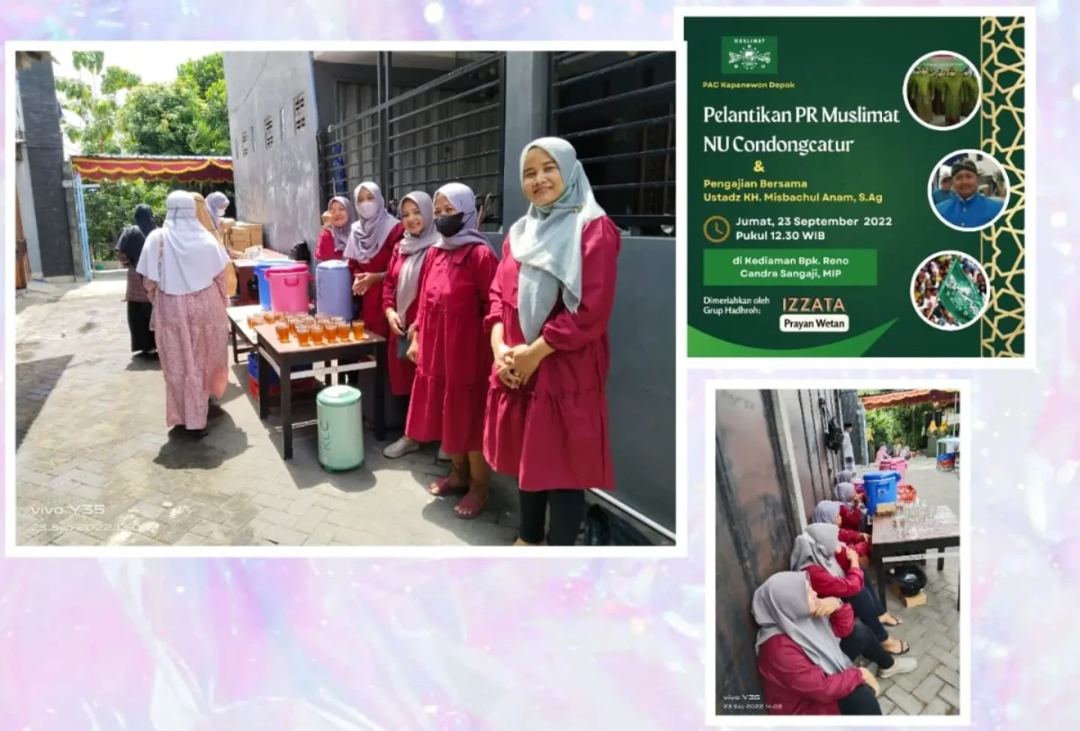 Pengajian Rutin P.A.C Muslimat NU Depok dan Pelantikan  Pengurus  Muslimat NU Condongcatur