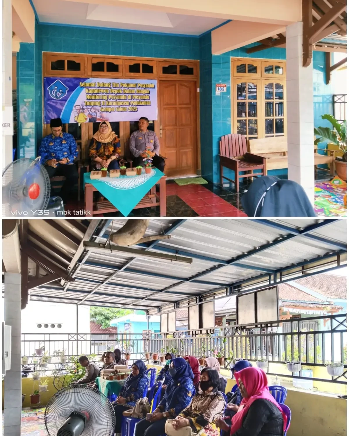 Monitoring Evaluasi Posyandu oleh Tim Pokjanal Posyandu Kapanewon Depok dan Lintas Sektoral di Posyandu Tanjung ll Karangasem Gempol