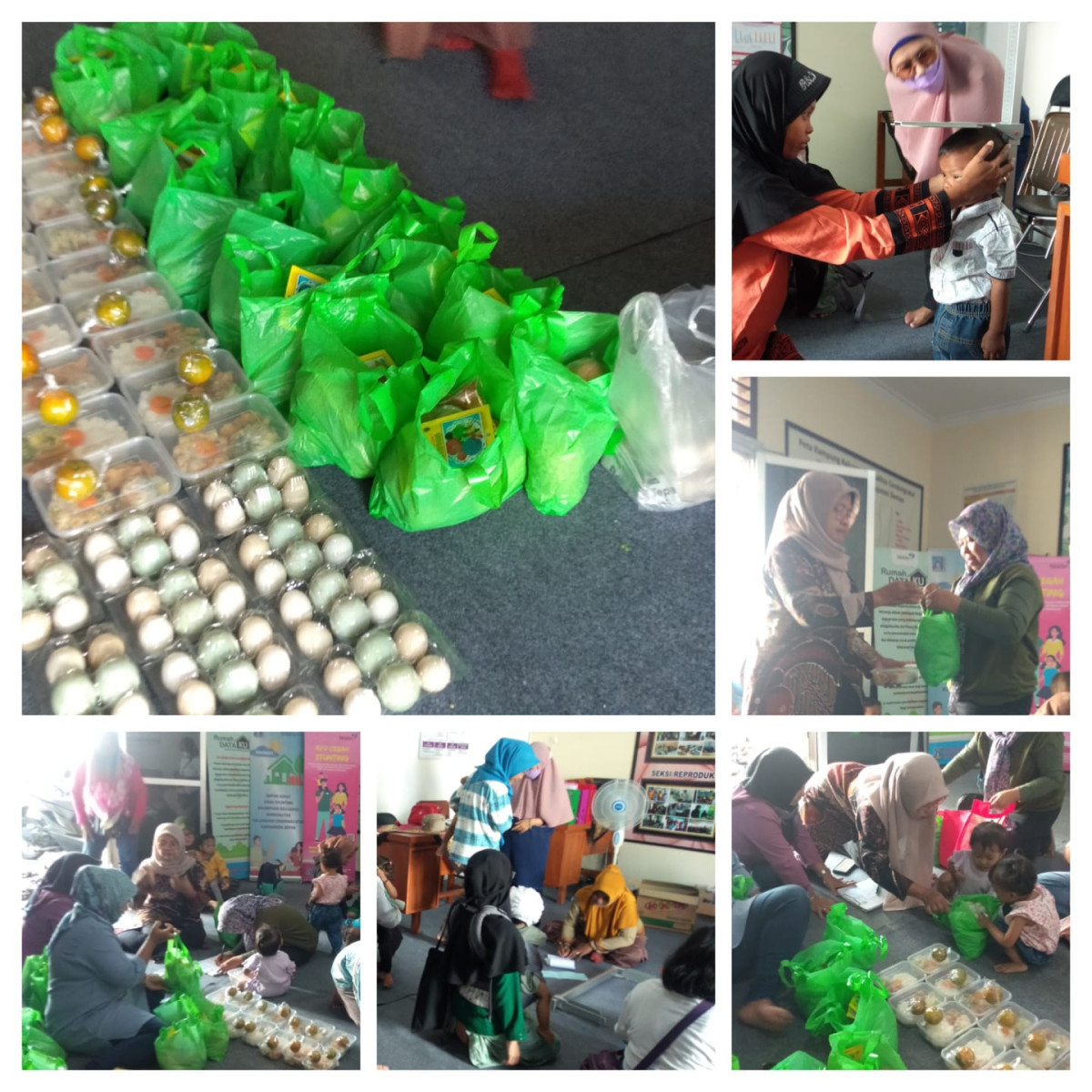 Dapur Sehat Atasi Stunting (DASHAT) Pemberian PMT siap saji dan mentah bagi balita stunting di kelurahan condong catur