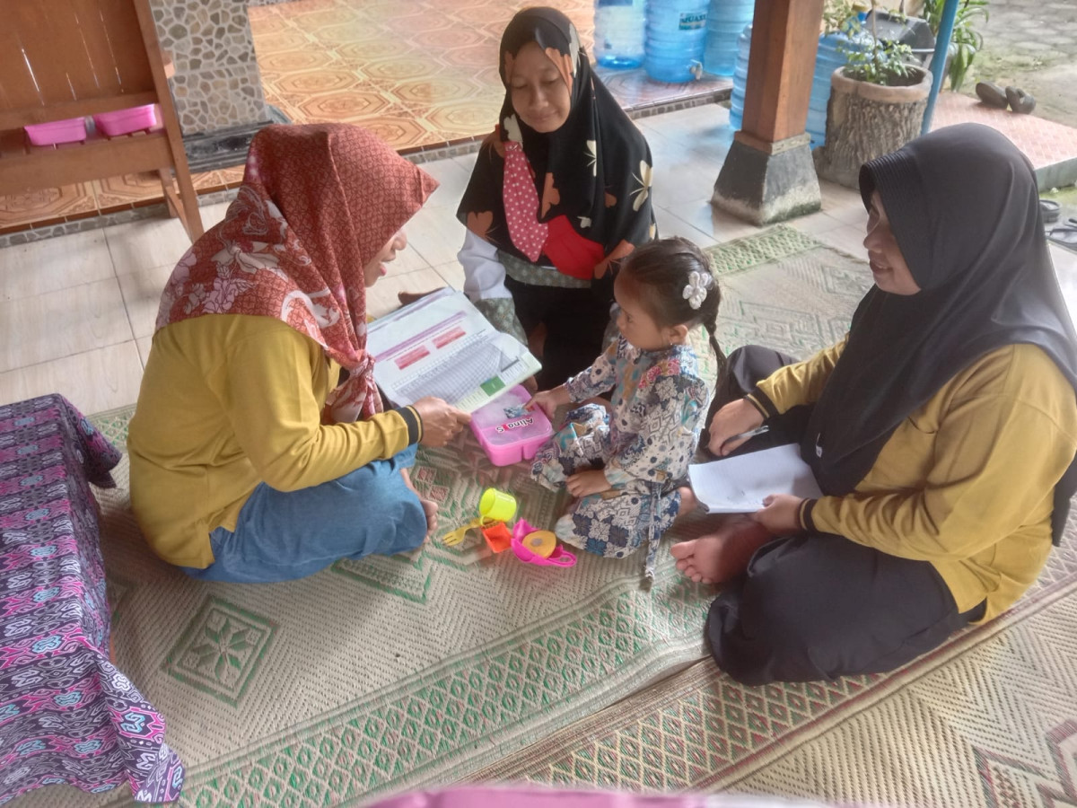 Pendampingan Balita oleh TPK 6 Padukuhan Kalinongko Lor