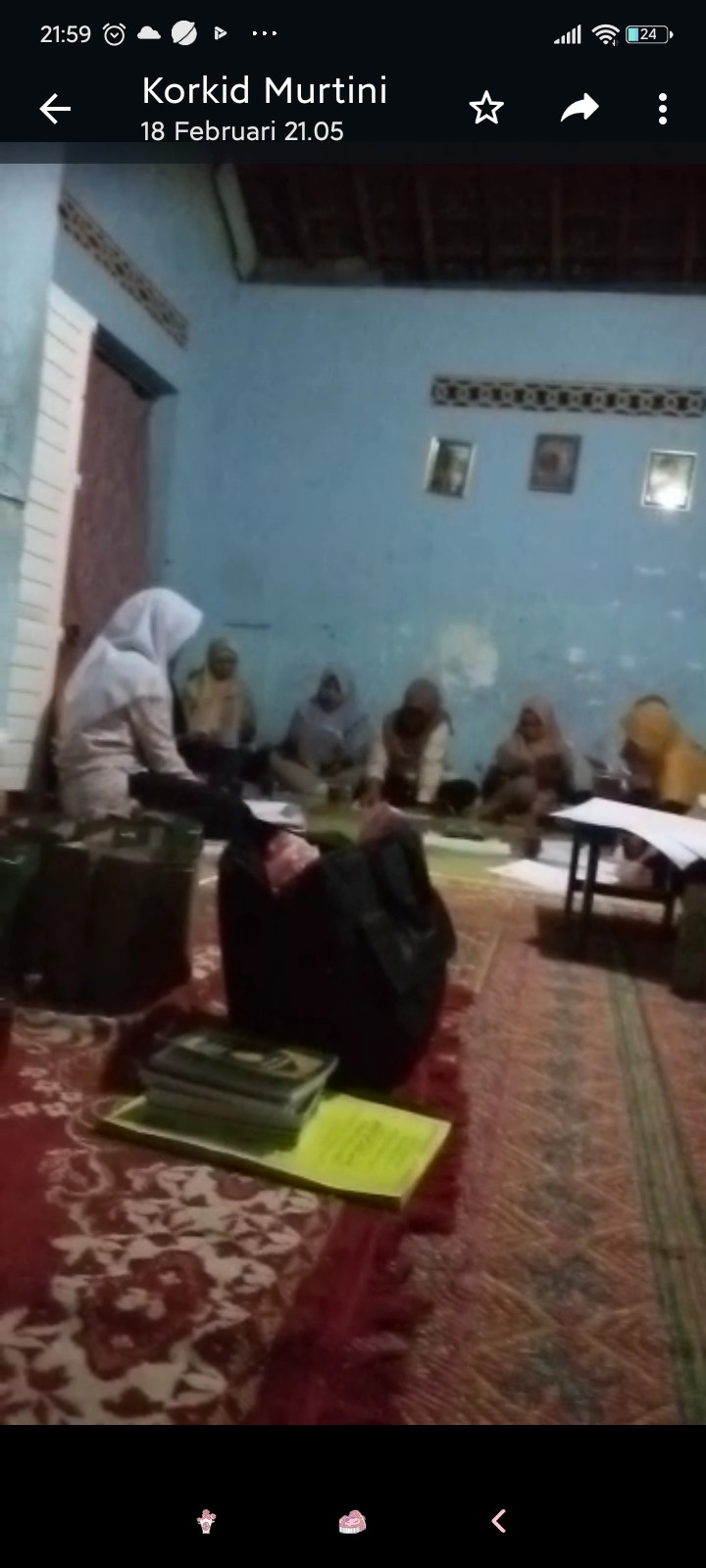 Pengajian rutin ibu ibu Koroulon kidul