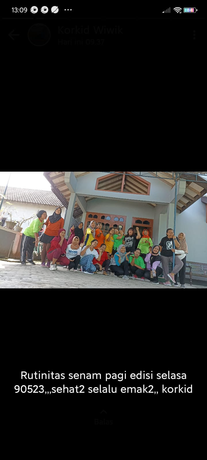 Kegiatan Senam Koroulon Kidul