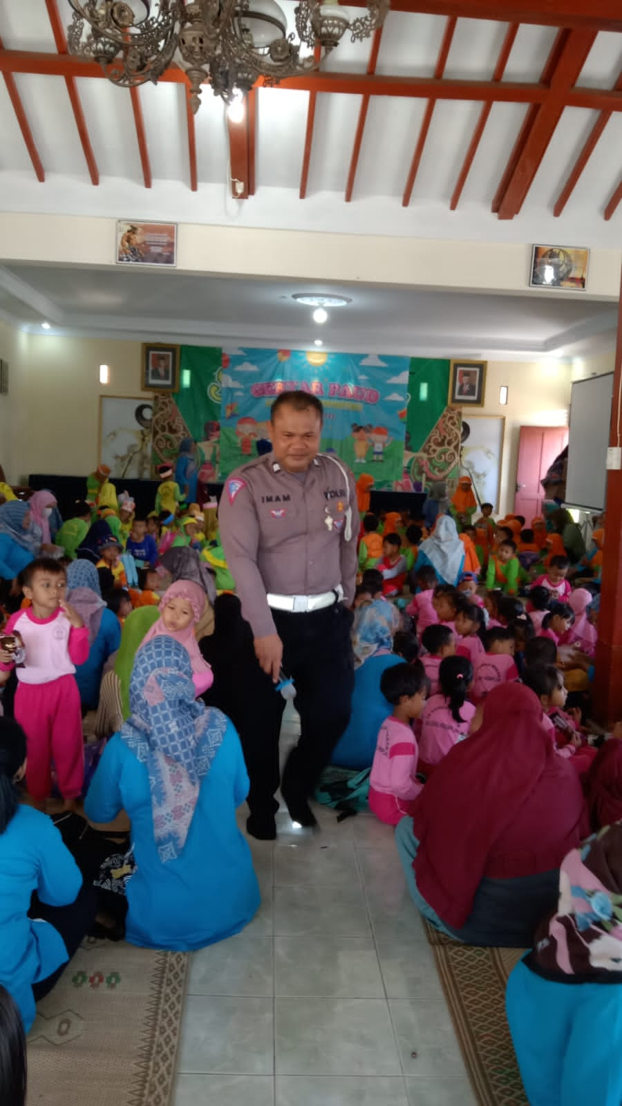 KERJASAMA DENGAN POLSEK NGEMPLAK DALAM RANGKA GEBYAR PAUD BIMOMARTANI