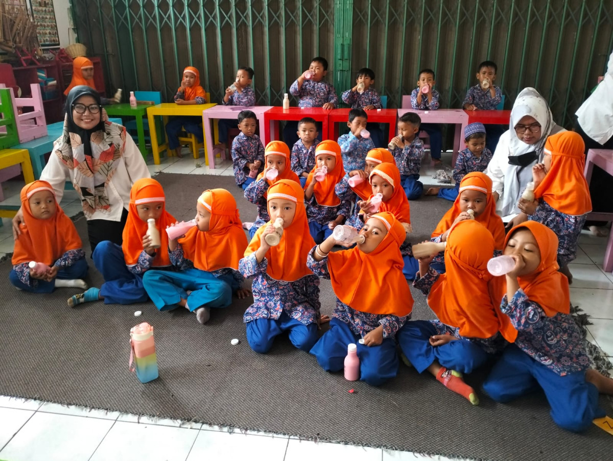 Kunjungan Pemerintah Kalurahan Bimomartani ke TK Saraswati Bima II