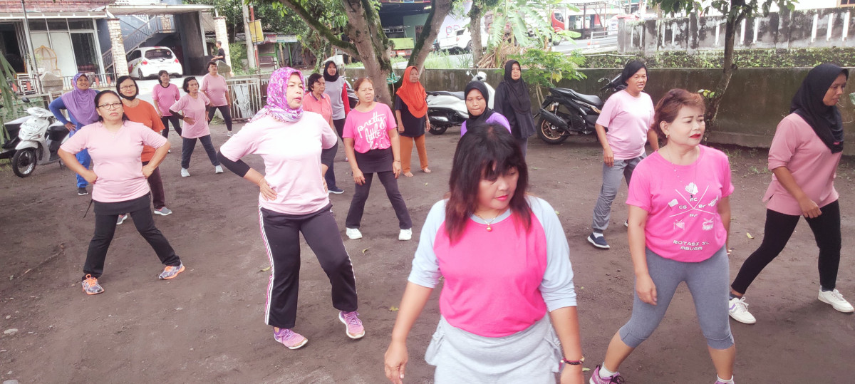 Senam sehat rutin dusun koroulon Kidul