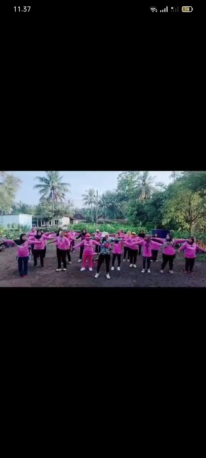 Senam bersama kader Kragilan