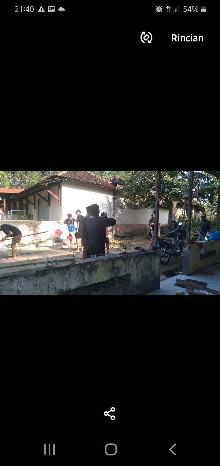 Pemasangn umbul2 rt 01 cokrogaten