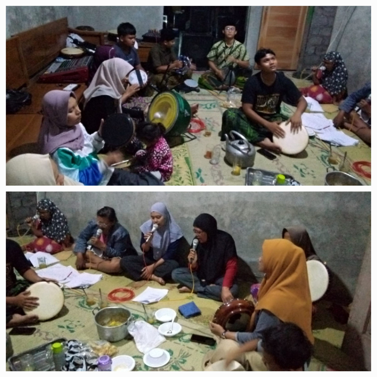 Latihan hadroh ibu-ibu tegal jaten balong