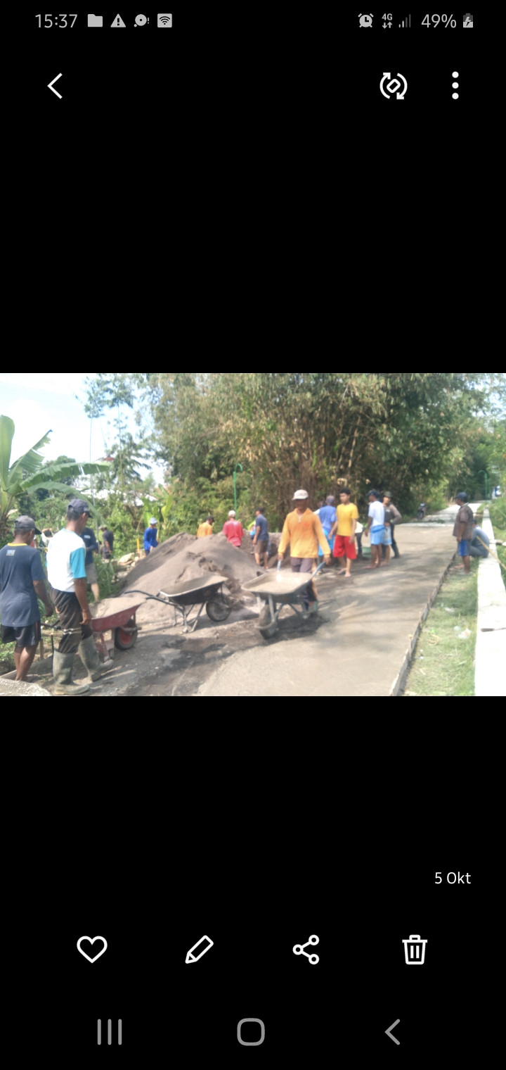 Gotong royong pngecoran jln cokrogaten