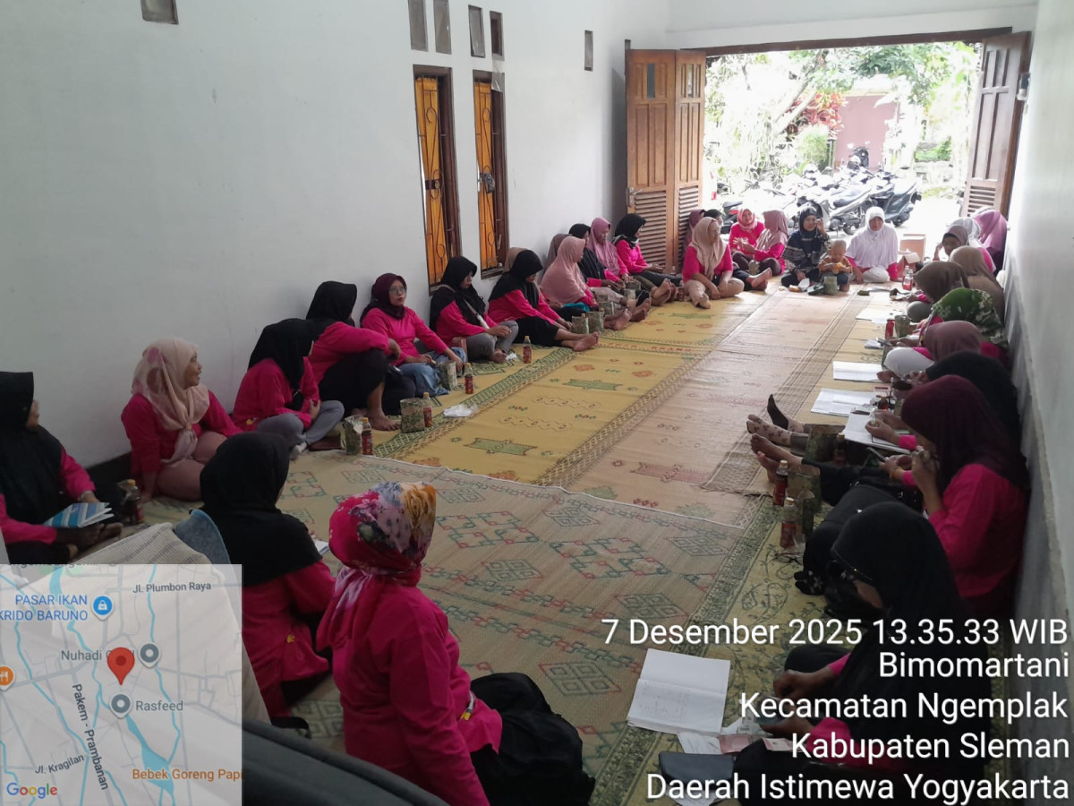 Pertemuan rutin PKK padukuhan Banjarharjo