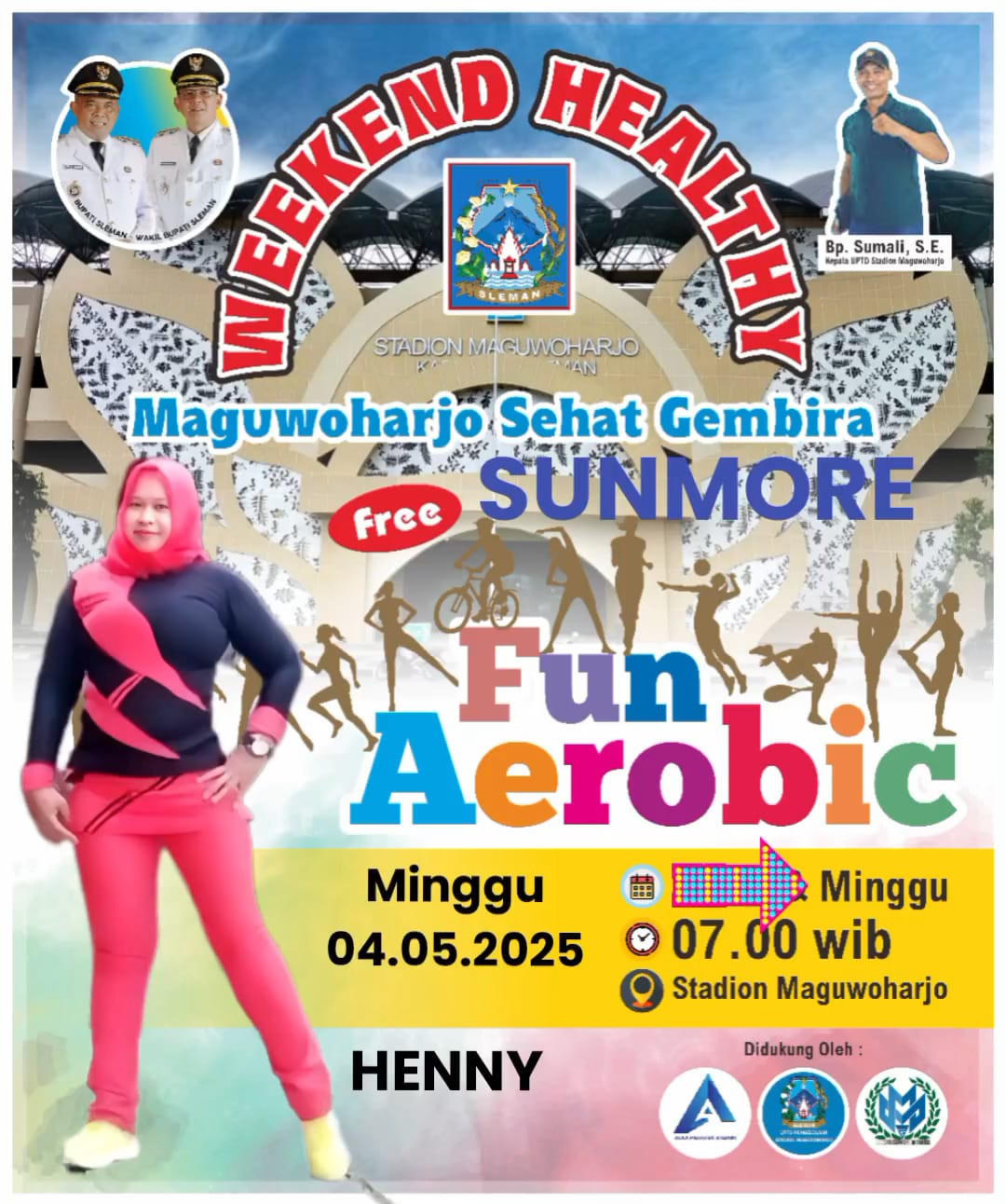 Ngajar Senam di Stadion Maguwo(Dalem)