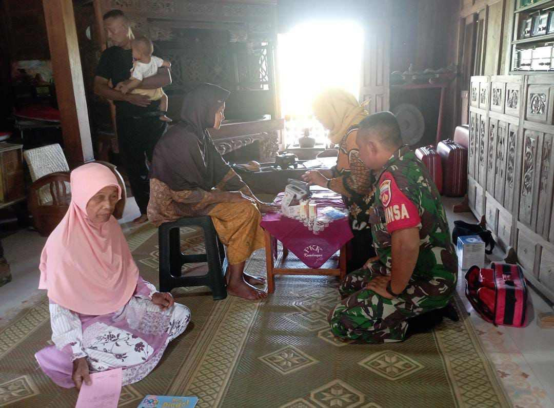 Posyandu lansia Babinsa di kalurahan Widodomartani