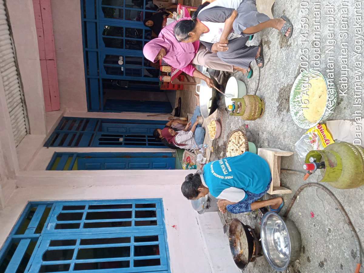 Persiapan tirakatan ( ngalian)