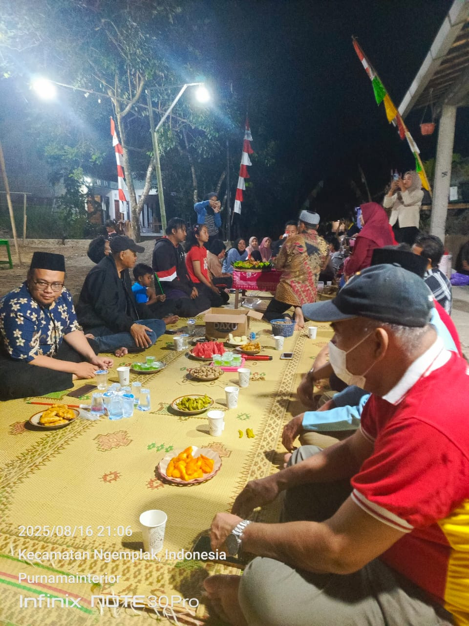 Tirakatan peringatan Hut RI 80 rt 07 Pucangan