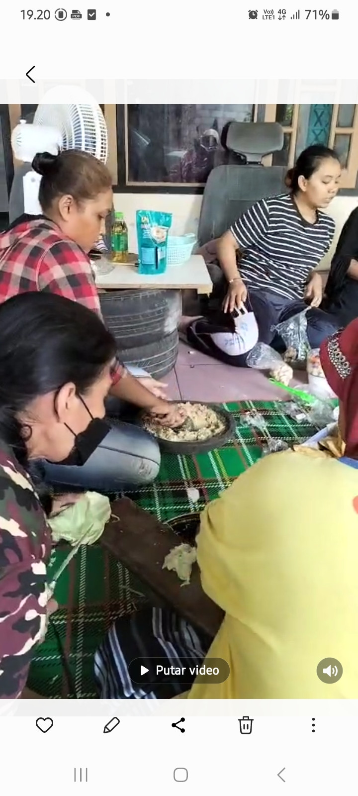 Guyub rukun memasak bersama, untuk mulutan warga rt 07 Pucangan