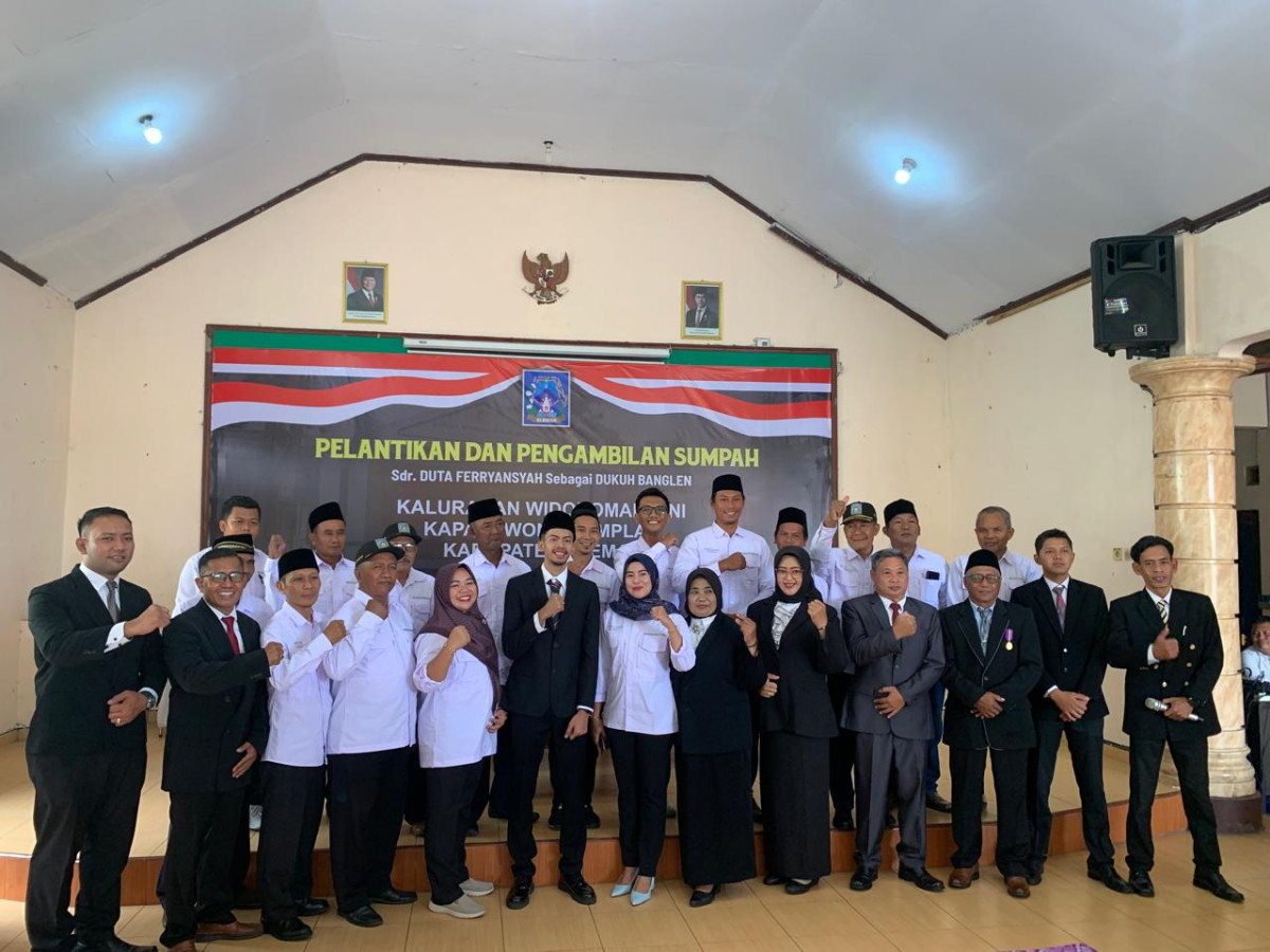 Pelantikan Dukuh Banglen Kalurahan widodomartani