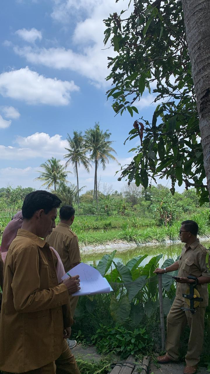 Pengecekan Lahan Tanah desa Yang disewakan Kalurahan Widodomartani