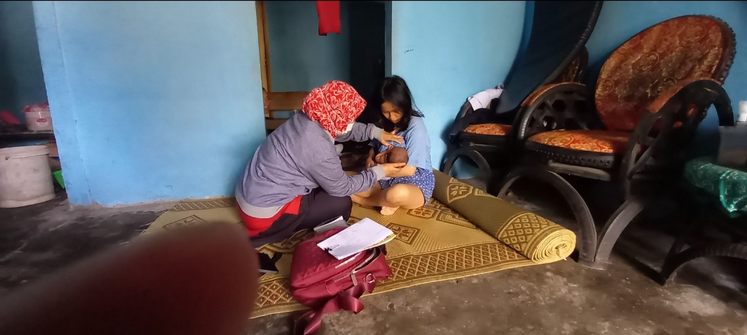 Kunjungan TPK  ke ibu pascasalin di dusun Kwadungan