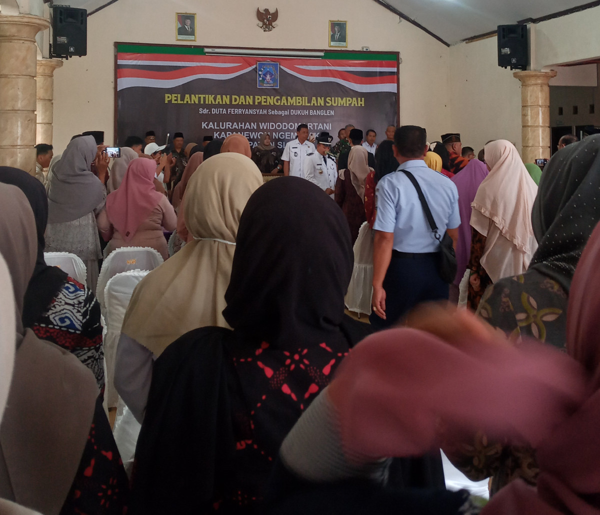 pelantikan dukuh banglen kader wahana praja