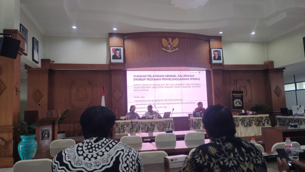 Sosialisasi standar pelayanan minimal Kaluirahan kalurahan Widodomartani