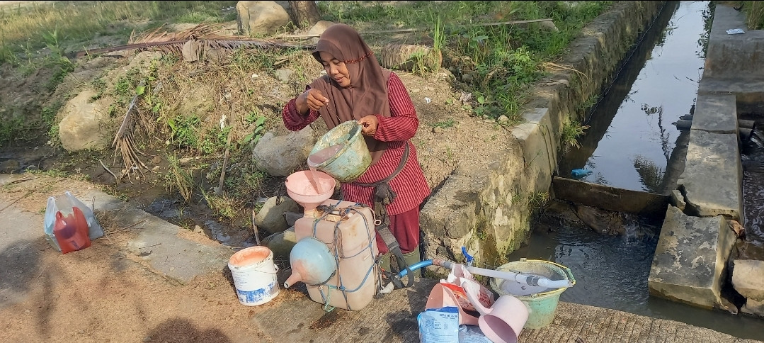 Salah satu ibu anggota KWT Mekar Lestari Kwadungan