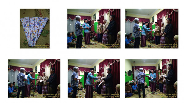 Penyerahan kenang-kenangan kepada warga yang sudah mengundurkan diri dari kumpulan