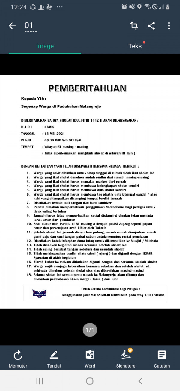 Sholat Idul Fitri 1442 H