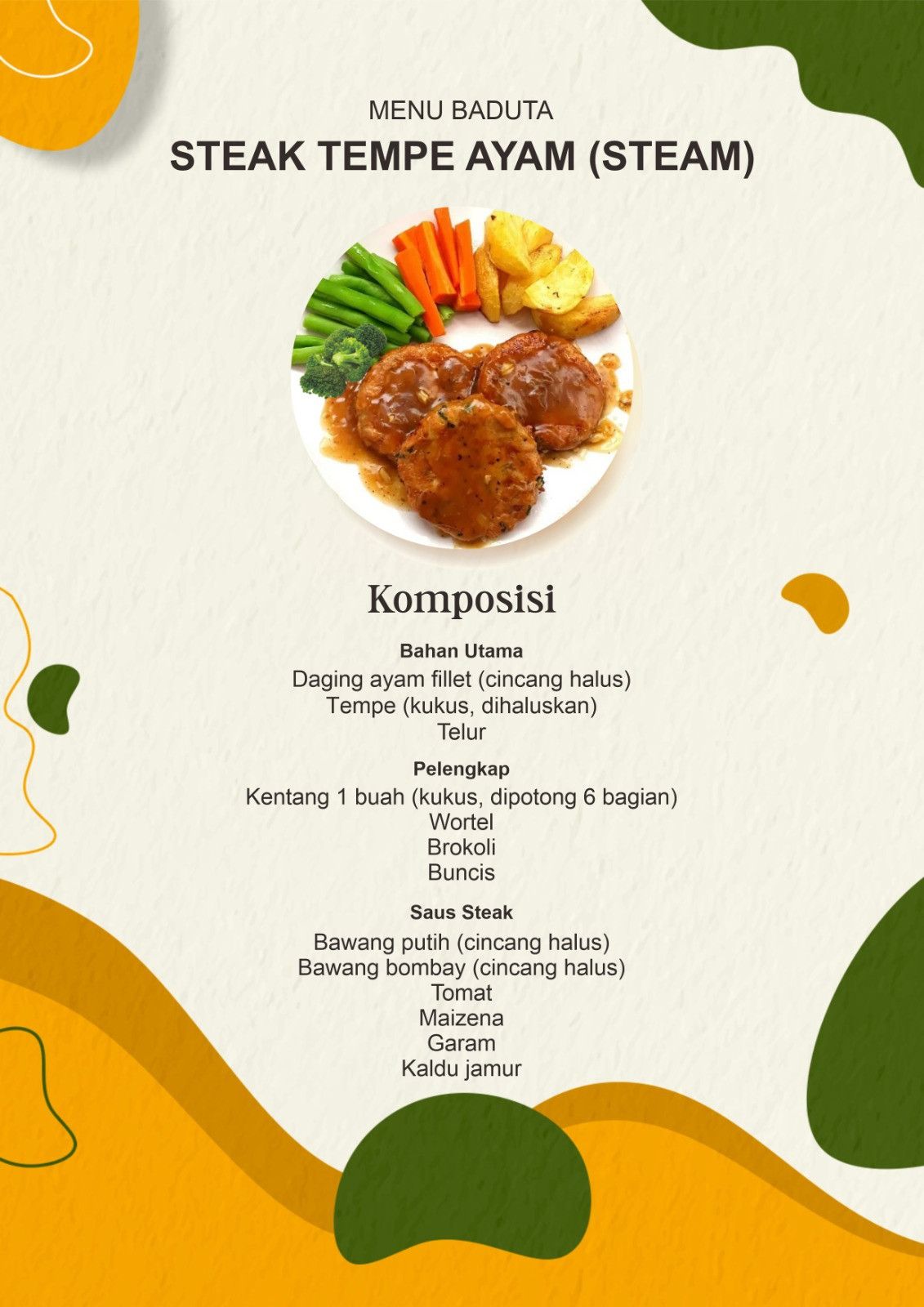 komposisi  dan kandungan menu dahsyat