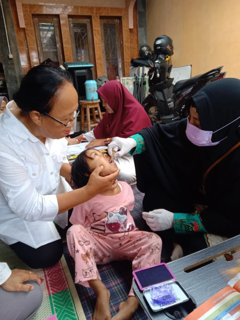 Sub Pin Polio Serentak padukuhan Wonokerso, Gondanglegi