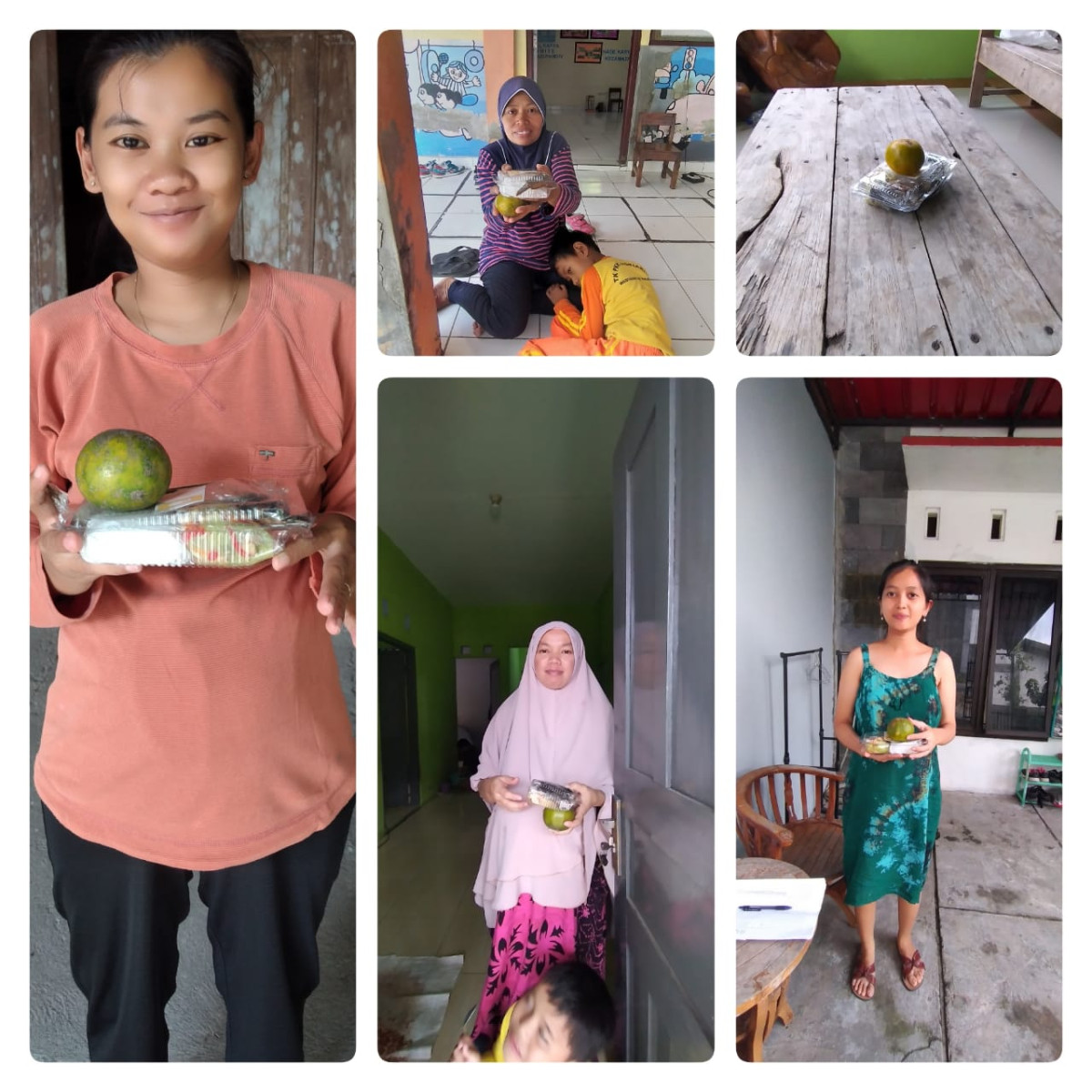 Pendistribusian PMT Lokal untuk Bumil dengan KEK  di wilayah 1 oleh kader dashat  padukuhan malangrejo