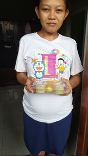 Ibu hamil penerima PMT lokal dari dusun Kregan Sanggrahan