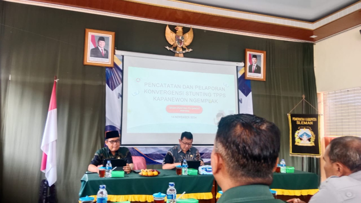 Kader Tonggalan hadir dalam kegiatan pencatatan dan pelaporan konvergensi stunting kapanewon ngemplak