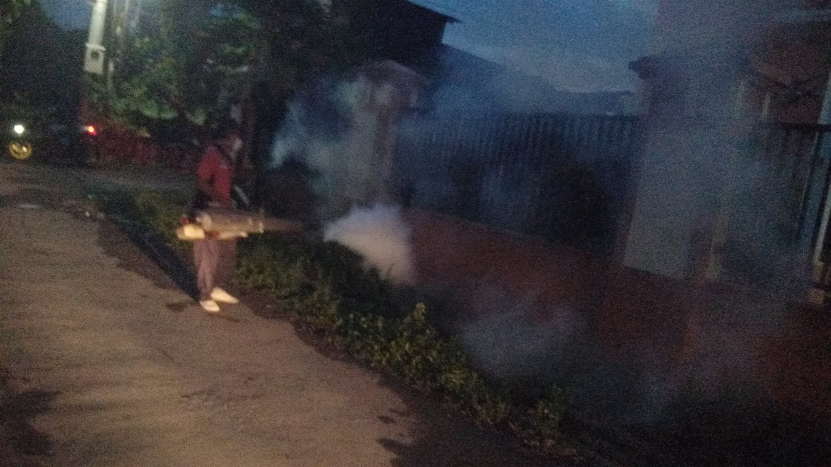 Fogging nyamuk DBD di dusun saren
