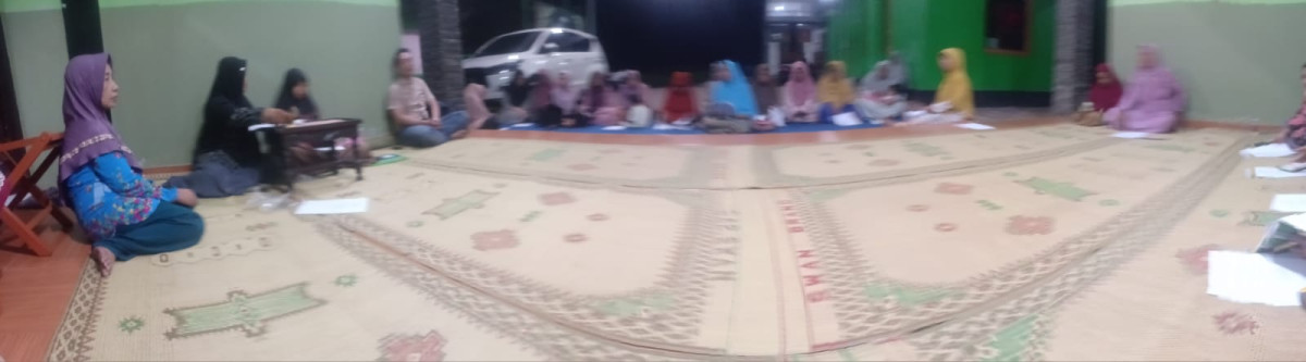 Pertemuan PKK RT 01 RW 56 padukuhan Bakungan
