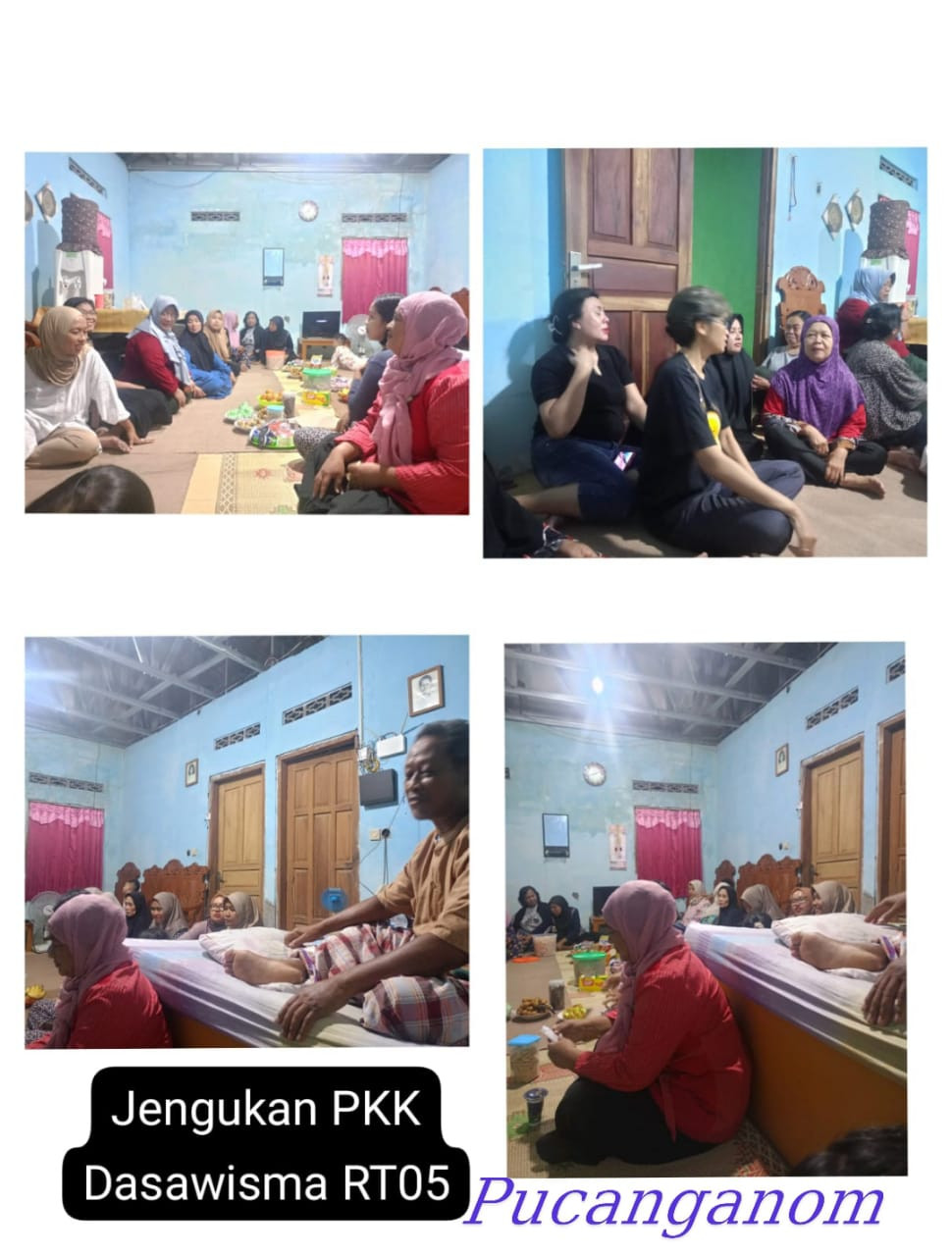 Menjenguk tetangga sakit oleh warga pucanganom