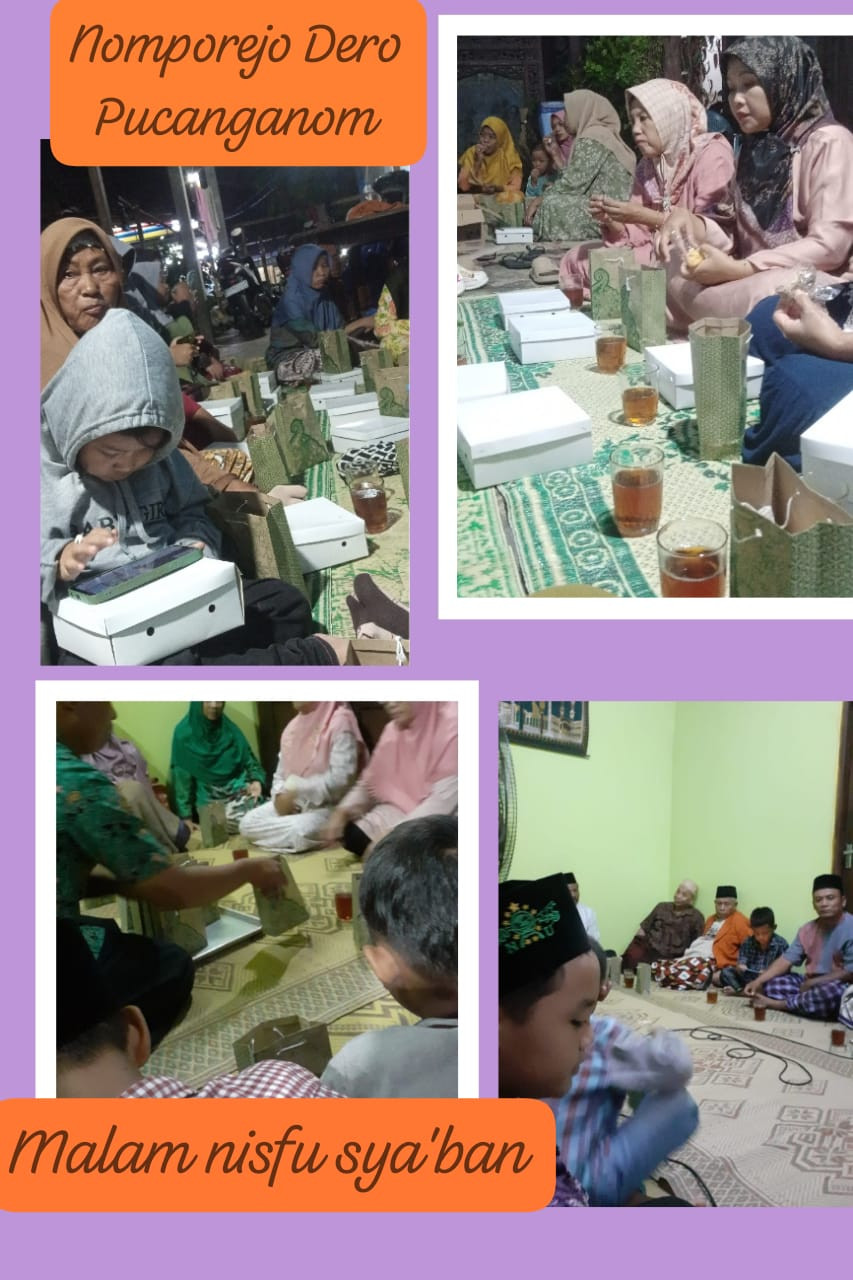 Pengajian malam nisfu sya'ban oleh warga nomporejo pucanganom